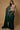 Bottle Green Crepe Embroidered Draped Saree Set