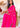 Hot Pink Crepe Saree Set
