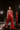 Red Embroidered Pant Set With Drape