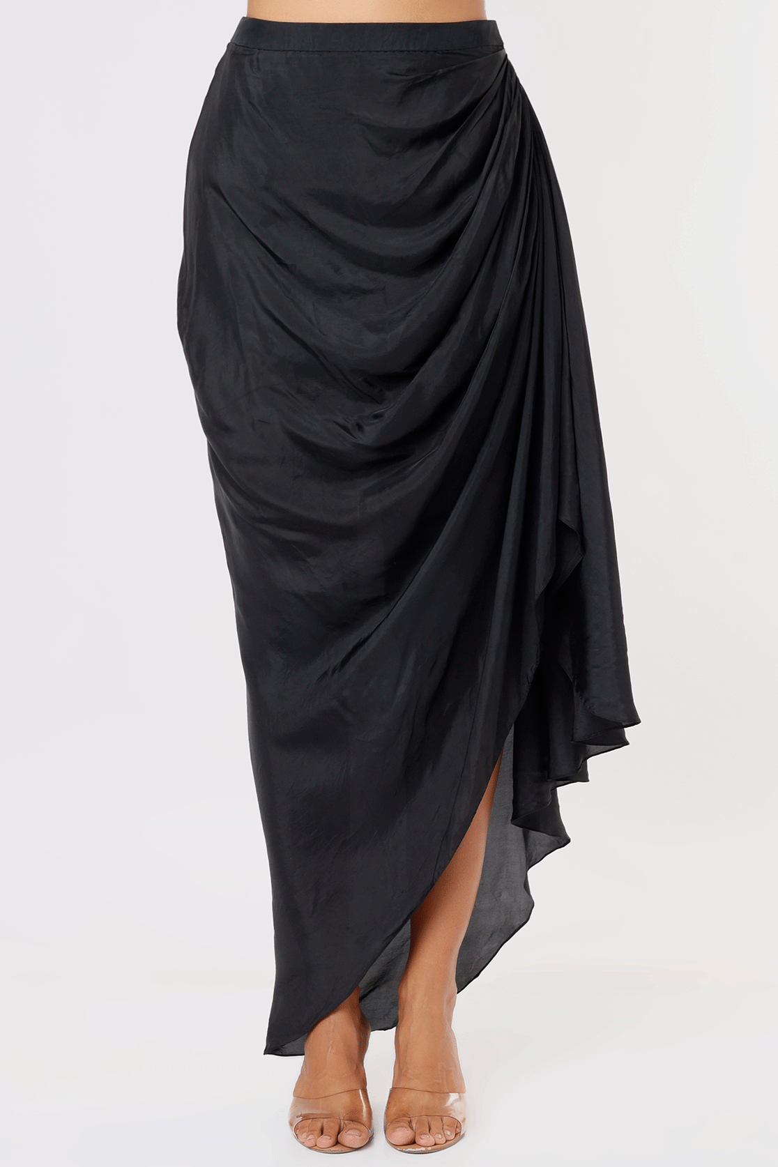Black Dhoti With Tie Up Blouse