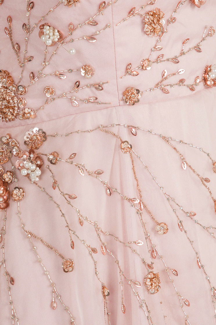 Dusted Pink Embroidered Gown