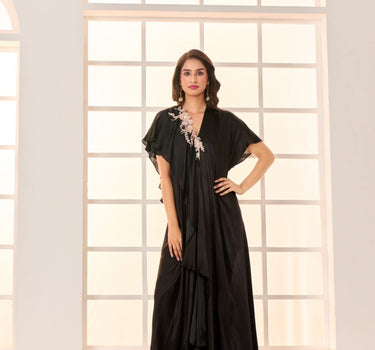 Black Embroidered Kaftan