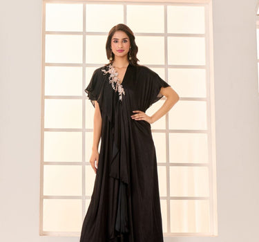 Black Embroidered Kaftan