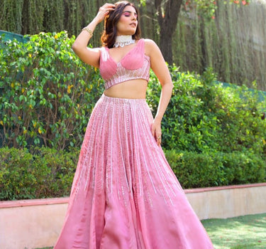 ONION PINK LEHENGA SET