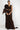 Brown Embroidered Saree Set