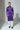 Purple Embroidered Kurta With White Pants