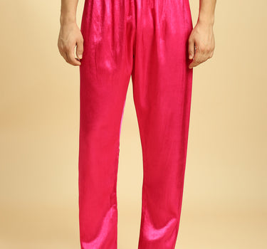 Hot Pink Embroiderd Kurta With Pant