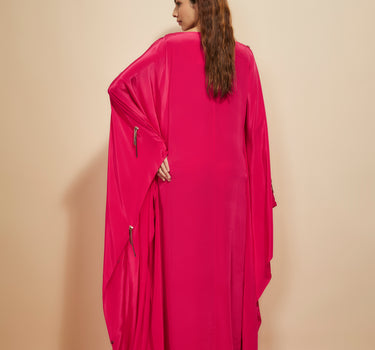 HOT PINK EMBROIDERED KAFTAN