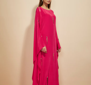 HOT PINK EMBROIDERED KAFTAN