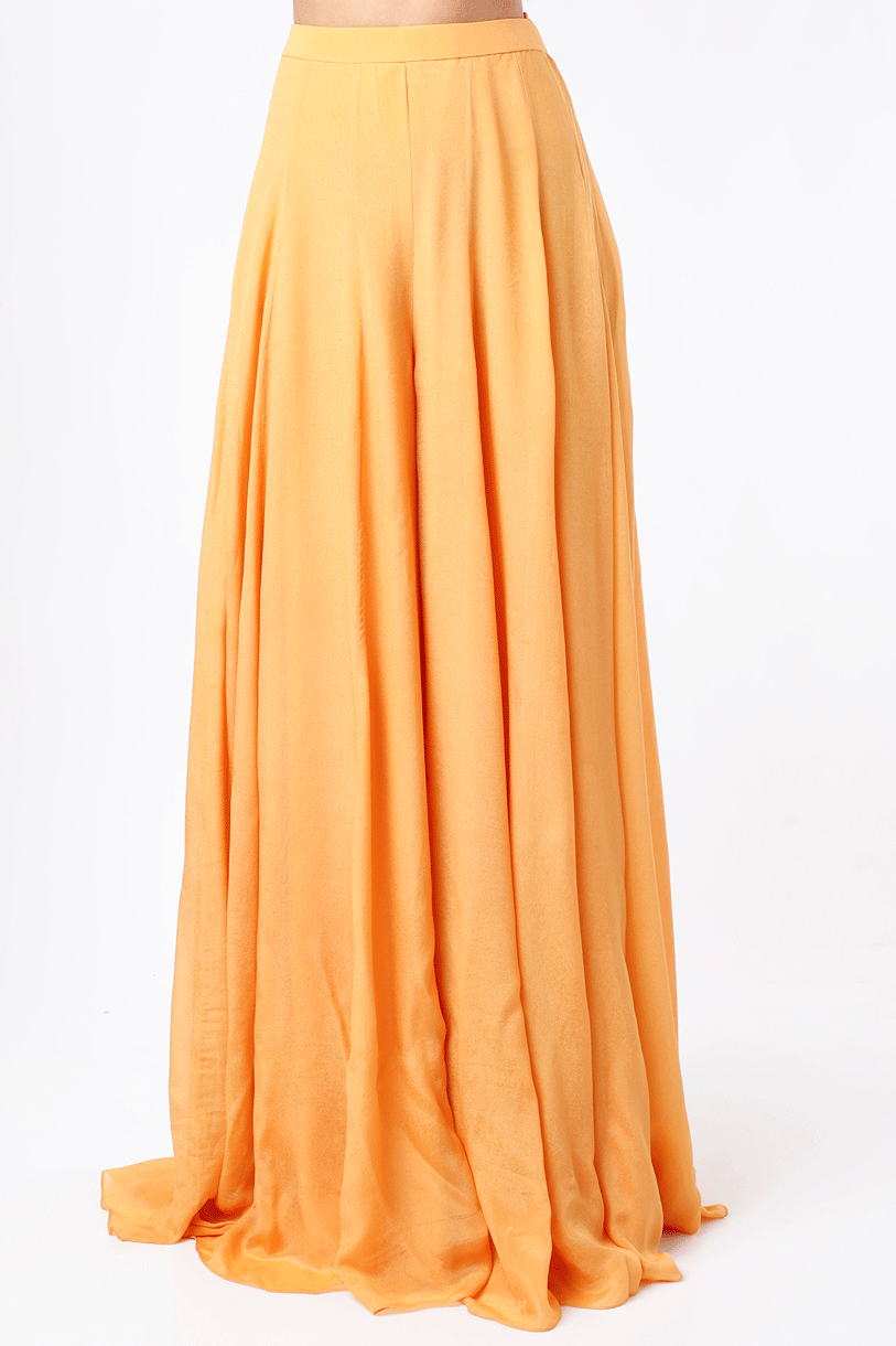Yellow Sharara Drape Blouse Set