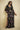 BLACK SHIBORI EMBROIDERED KAFTAN