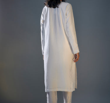 White Embroidered Kurta Set