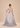Grey One Shoulder Embroidered Gown with Drape Sleeves