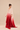 Rose gold and Red ombre embroidered kaftan
