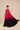 Hot Pink and Black Ombre  embroidered Trapeze Gown