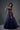 Navy Blue 3D Embroidered Gown