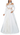 Pista Green Silk Gown With Neck Drape